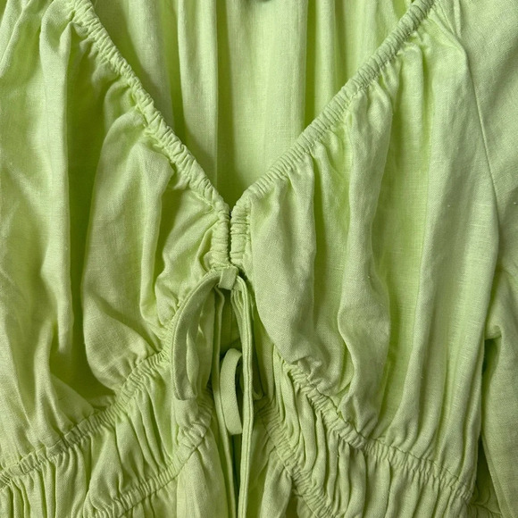 UNIVERSAL Thread Apple Green Front Tie Long Sleeves SMALL Top BNWT - Picture 4 of 8